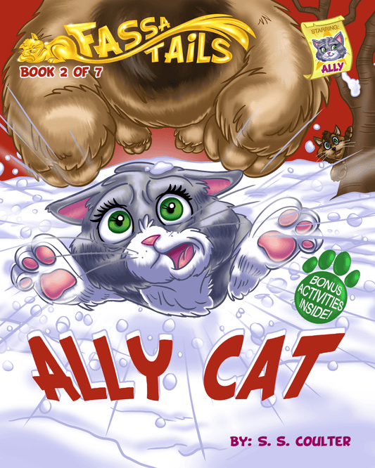 Front cover of 'Ally Cat' — Book 2 of The Fassa Tails children's empathy series by S. S. Coulter